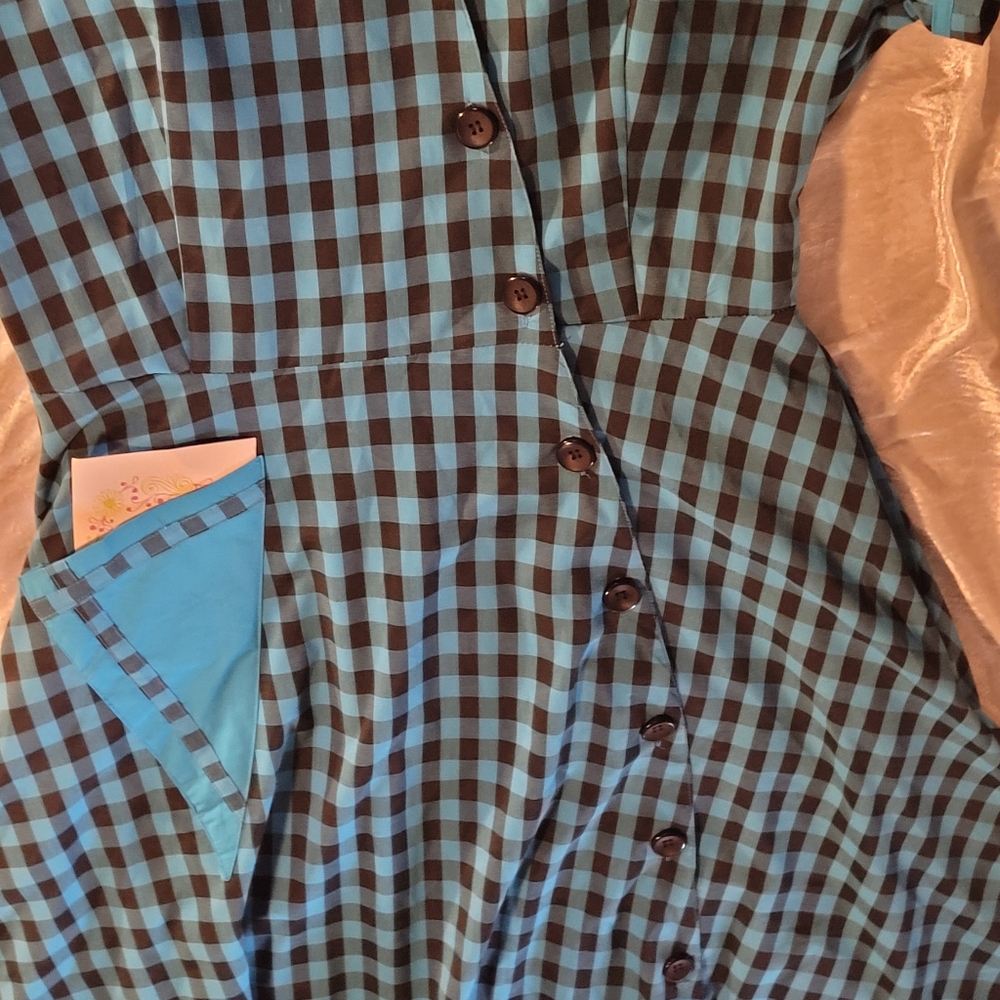 Betty Page Vintage Checkered Midi Dress